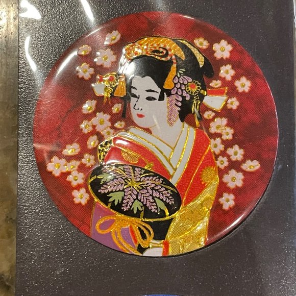 Japanese Chokin gold etched magnets - Picture 6 of 10